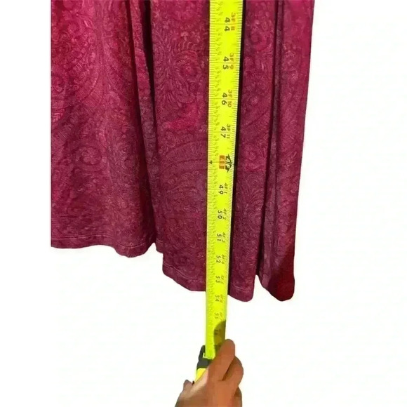 NWT Soft Surroundings Hyannis PXL Paisley Maxi Tapestry Dress 3/4 Sleeve V-Neck - Picture 5 of 11